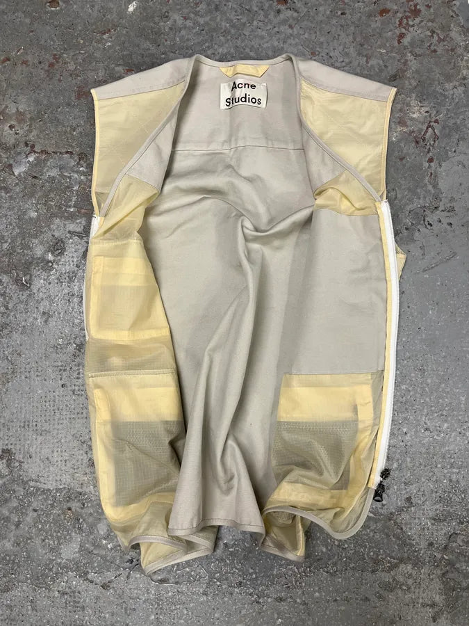 Acne Studios Beige Cargo Tactical Fisher Vest YrRWONo 6