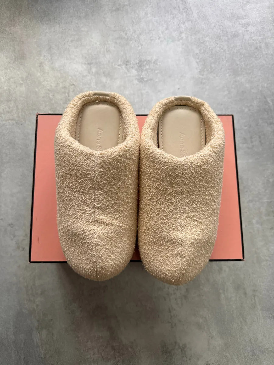 Acne Studios Beige Shearling Clogs VqMvtqX 1