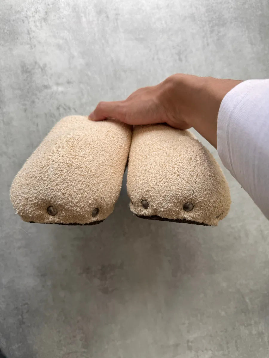 Acne Studios Beige Shearling Clogs VqMvtqX 3