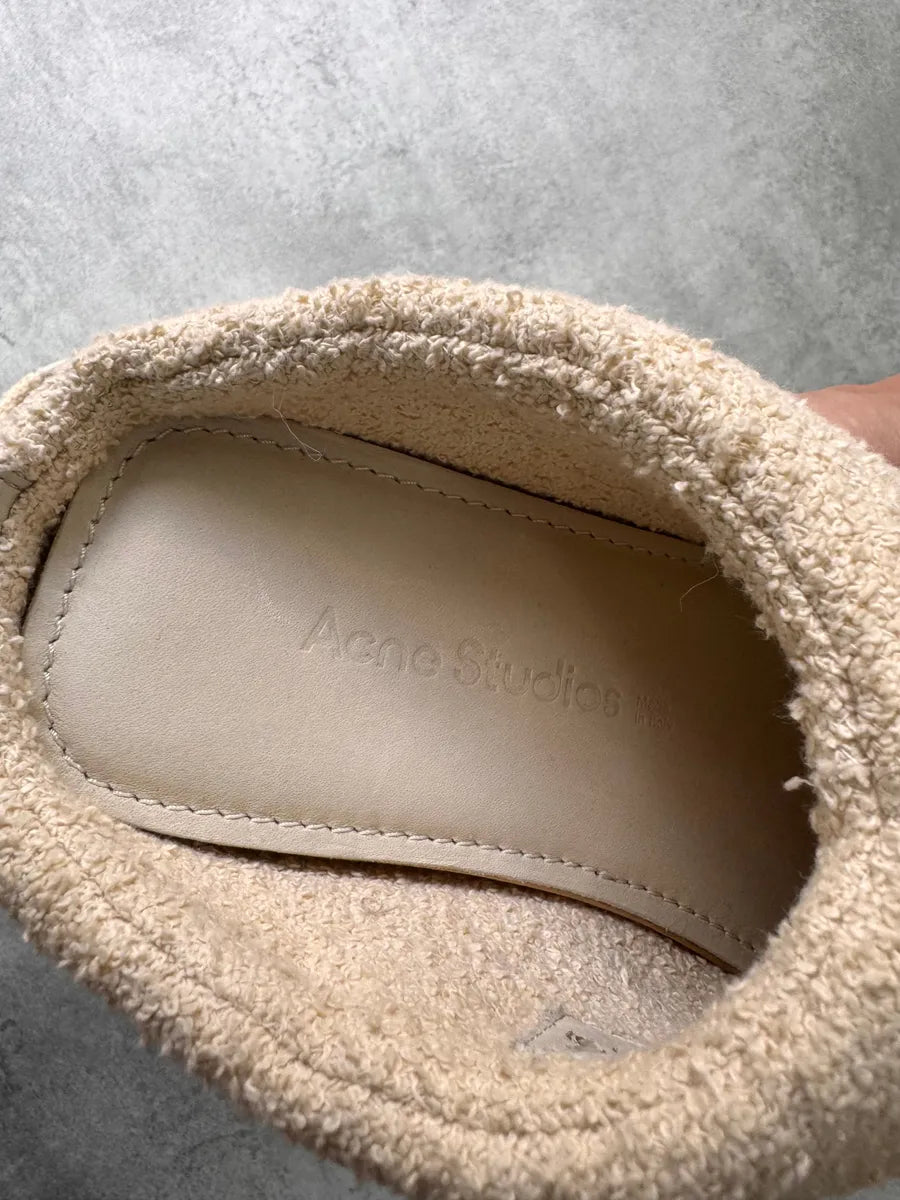 Acne Studios Beige Shearling Clogs VqMvtqX 8