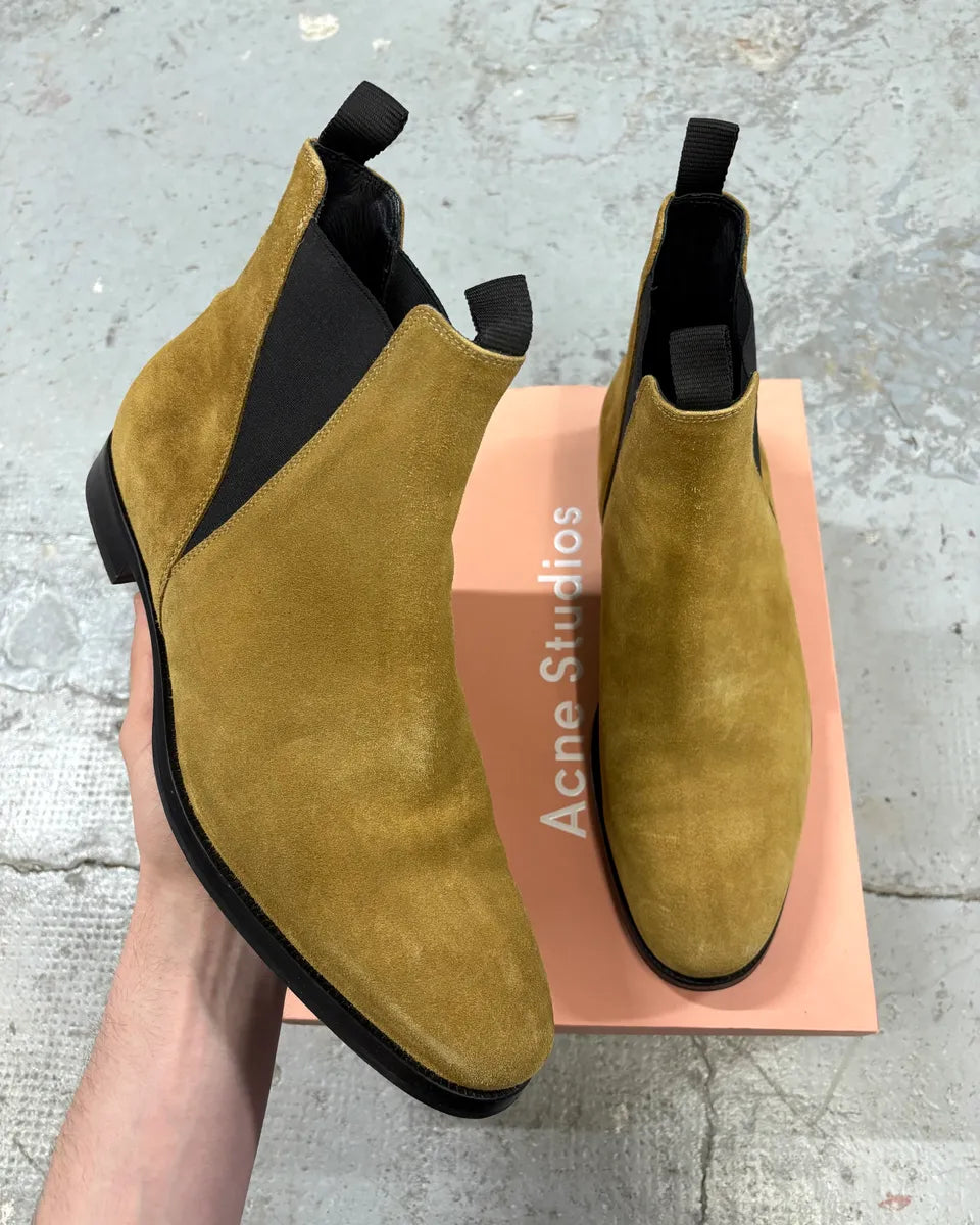 Acne Studios Beige Suede Leather Boots ustFEsq 0