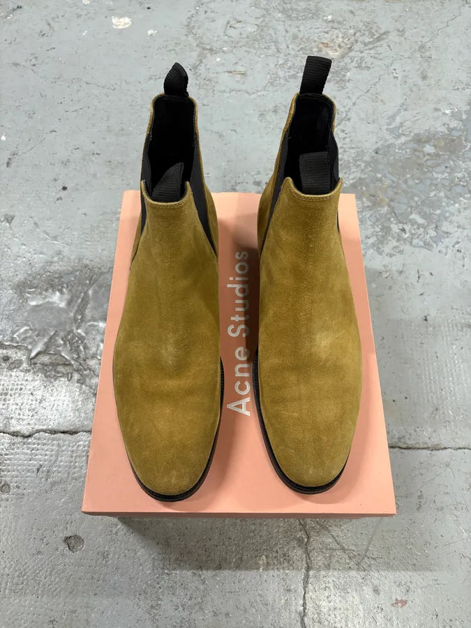 Acne Studios Beige Suede Leather Boots ustFEsq 1