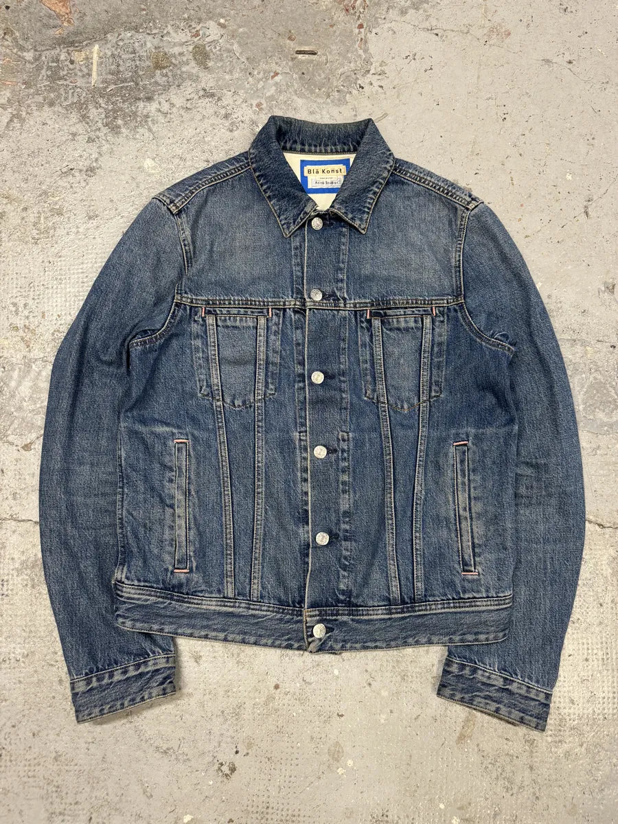 Acne Studios Bla Konst Blue Denim Jacket ZejyUfW 4
