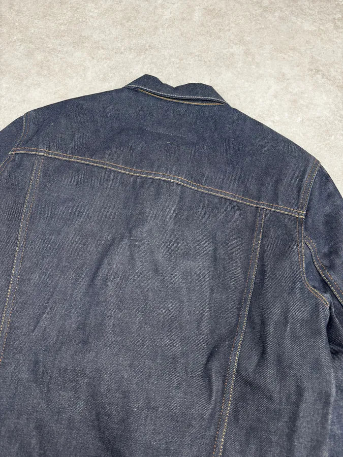 Acne Studios Bla Konst Pass Indigo Navy Brut Denim Jacket fToYPBZ 5