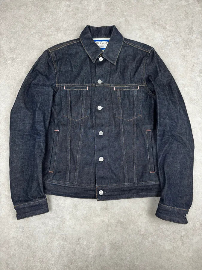 Acne Studios Bla Konst Pass Indigo Navy Brut Denim Jacket fToYPBZ 0