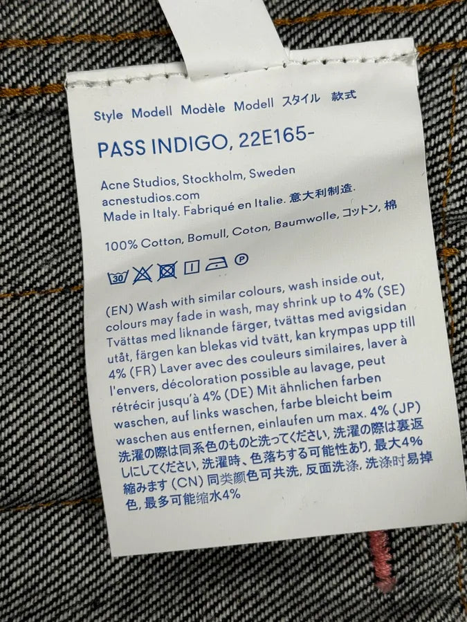 Acne Studios Bla Konst Pass Indigo Navy Brut Denim Jacket fToYPBZ 12