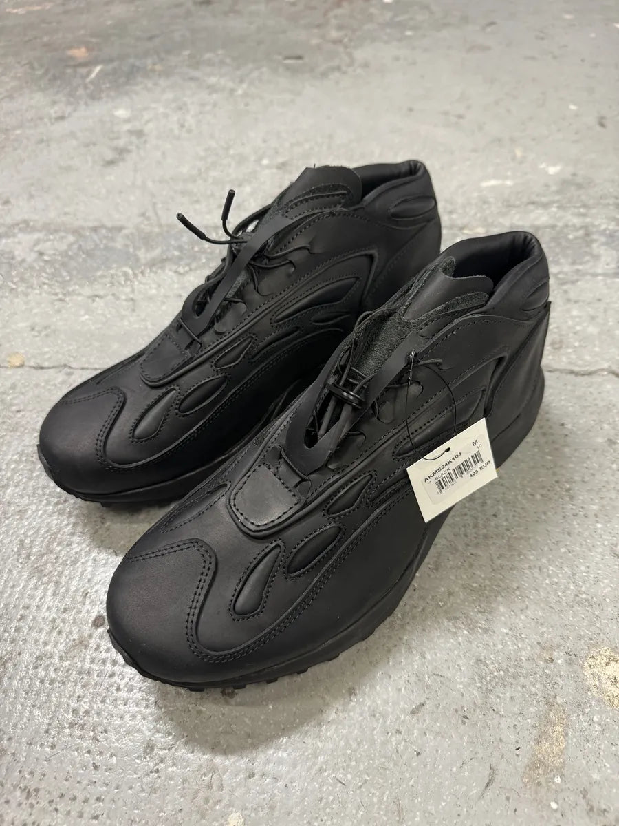 Akmé Black Akme Military Vibram Horse Leather Sneakers ABJZewU 1