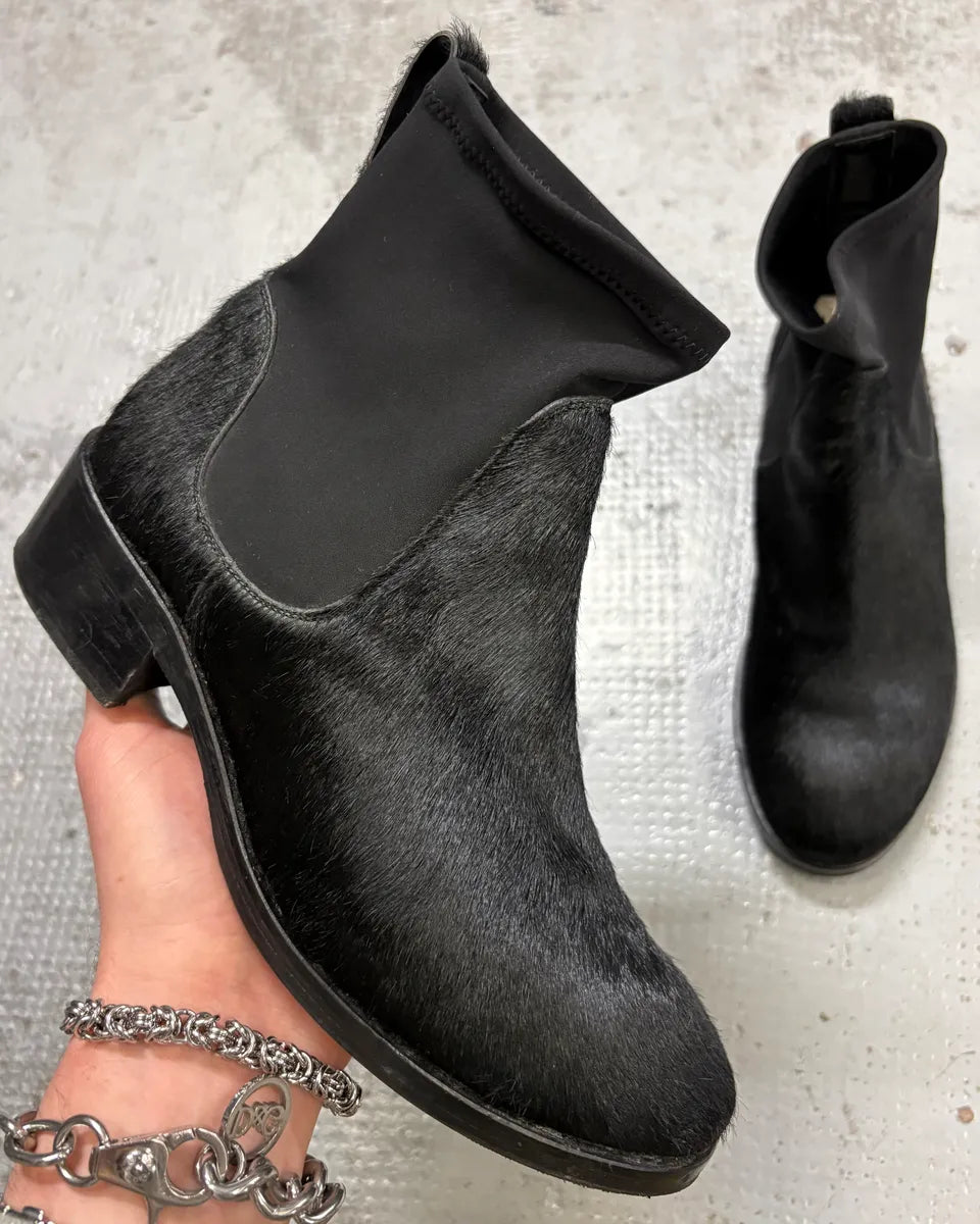 Acne Studios Black Calf Hair Leather Chelsea Boots Ymfvjhc 0