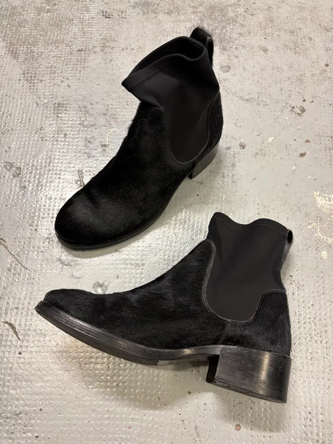 Acne Studios Black Calf Hair Leather Chelsea Boots Ymfvjhc 3