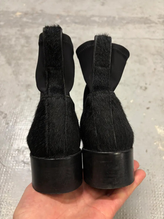 Acne Studios Black Calf Hair Leather Chelsea Boots Ymfvjhc 5