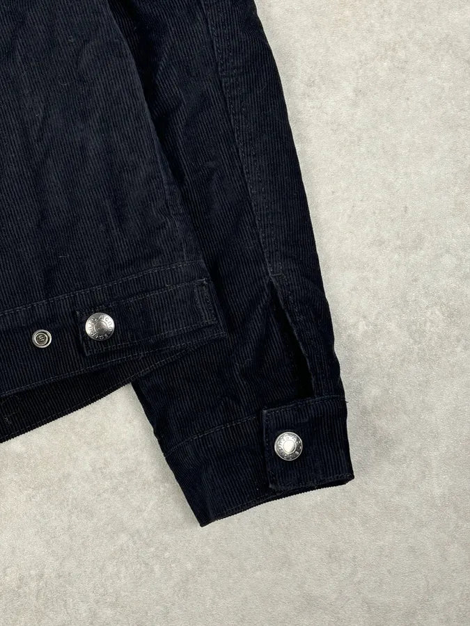 Acne Studios Black Corduroy Fur Collar Trucker Jacket SjuDRbg 10