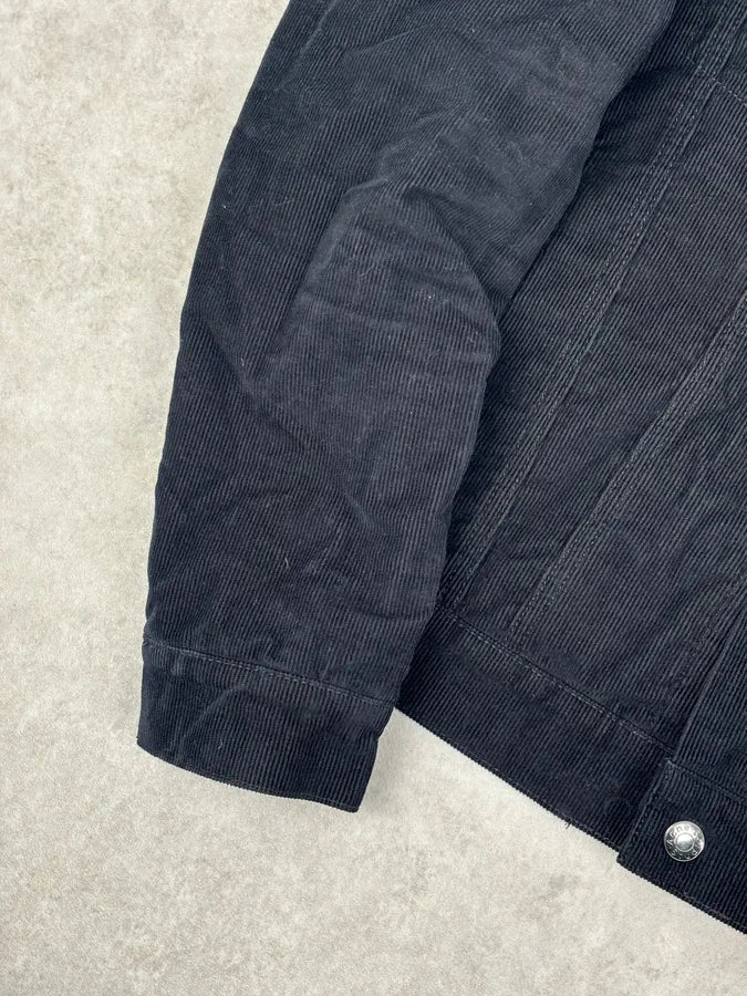 Acne Studios Black Corduroy Fur Collar Trucker Jacket SjuDRbg 7