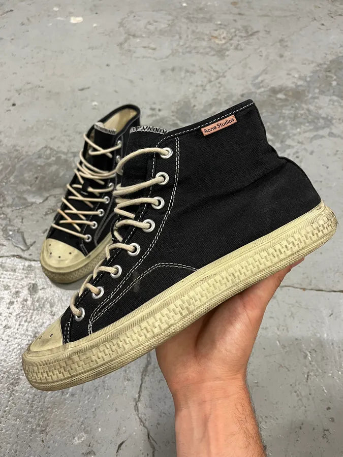 Acne Studios Black High Canvas Shoes (41eu/us8) GZVQpdq 0