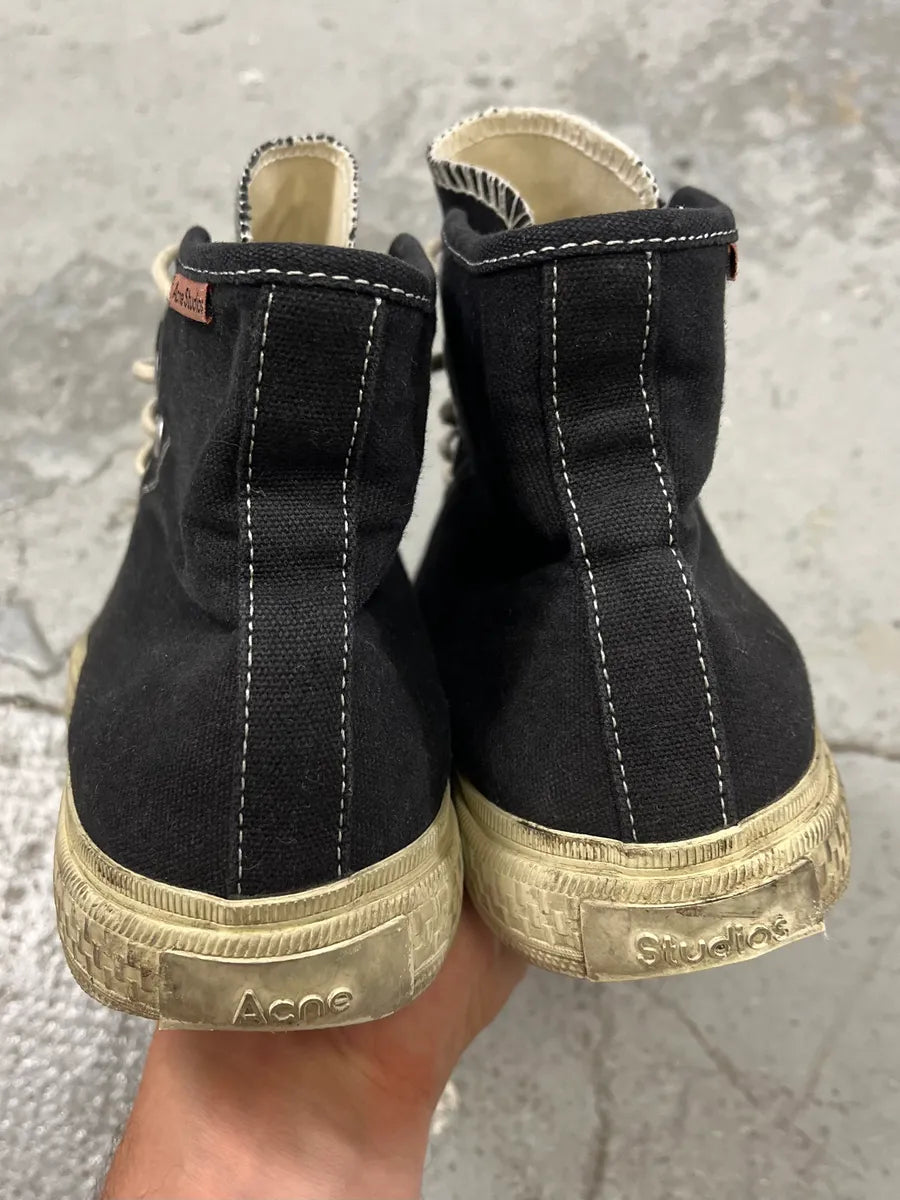 Acne Studios Black High Canvas Shoes (41eu/us8) GZVQpdq 4