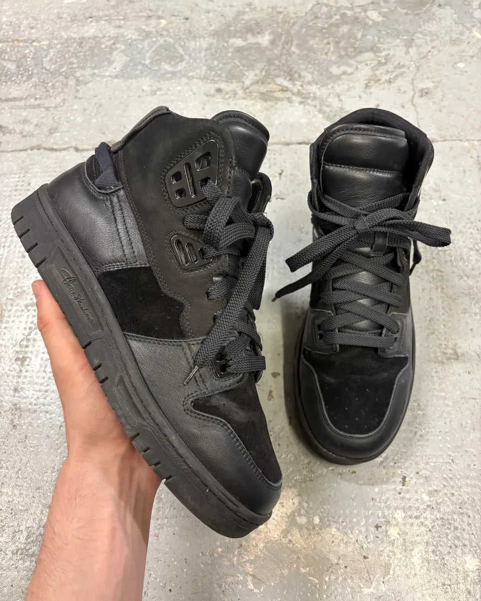 Acne Studios Black High Leather Suede Sneakers (41eu/us8) ZKBcSWH 0