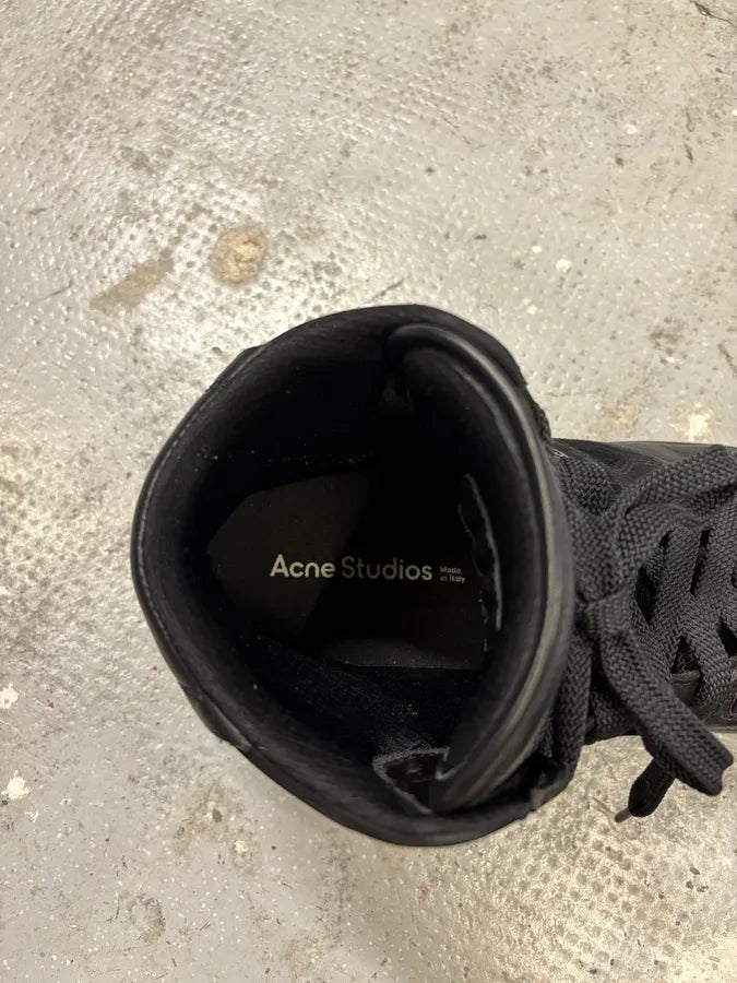 Acne Studios Black High Leather Suede Sneakers (41eu/us8) ZKBcSWH 9