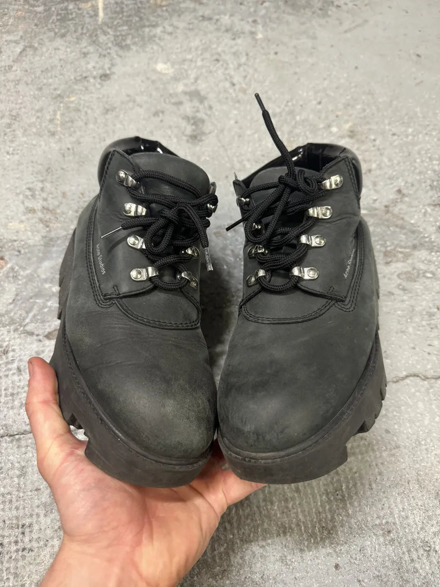 Acne Studios Black Hiking Leather Boots ZLgPZuM 1