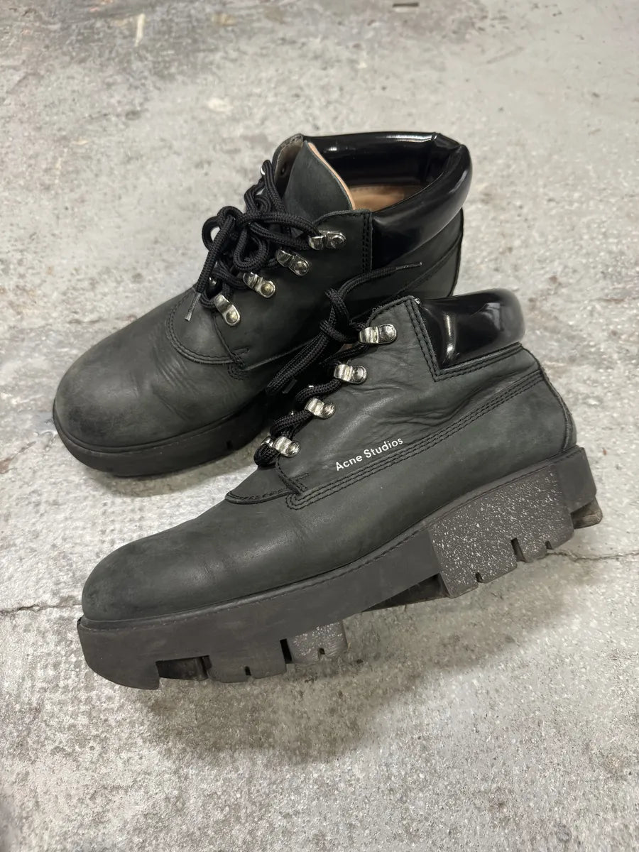 Acne Studios Black Hiking Leather Boots ZLgPZuM 2