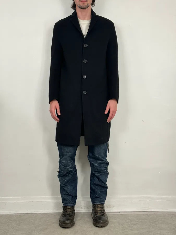 Acne Studios Black Charlie Wool Long Jacket zaaUlVB 1