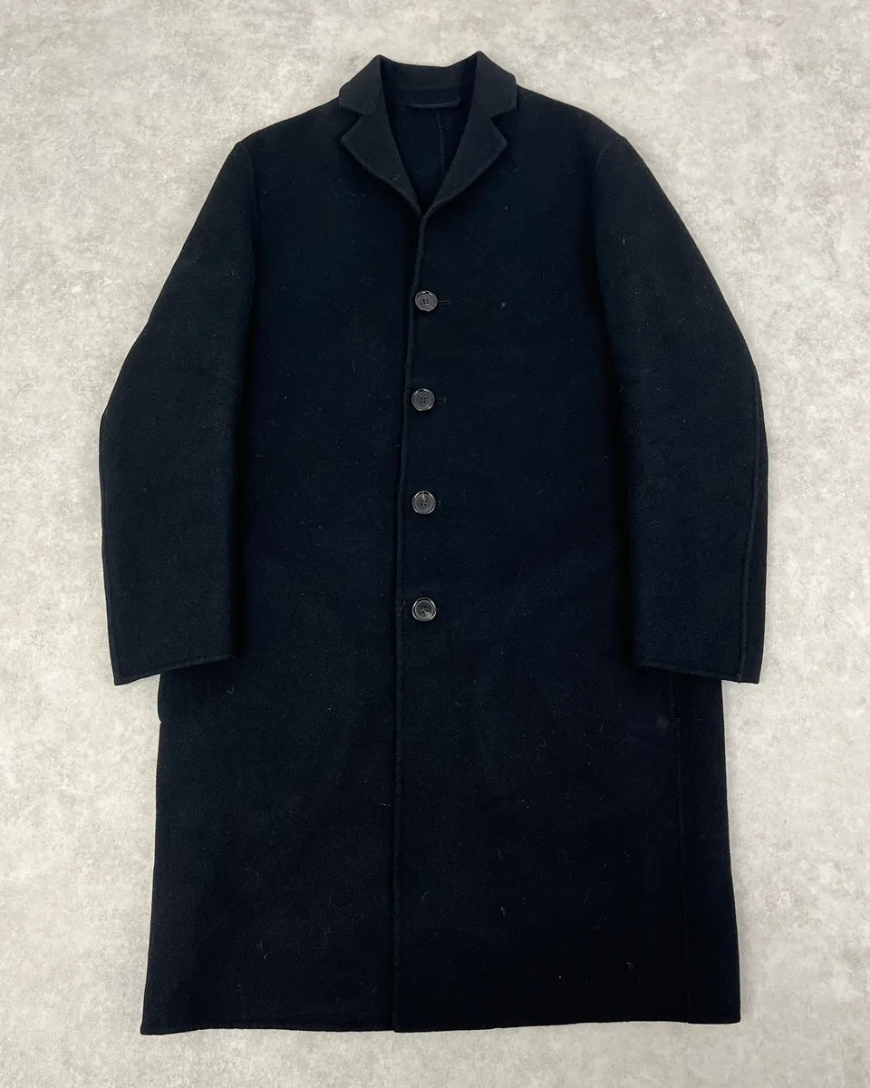 Acne Studios Black Charlie Wool Long Jacket zaaUlVB 0
