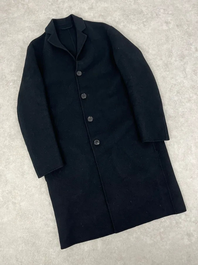 Acne Studios Black Charlie Wool Long Jacket zaaUlVB 3