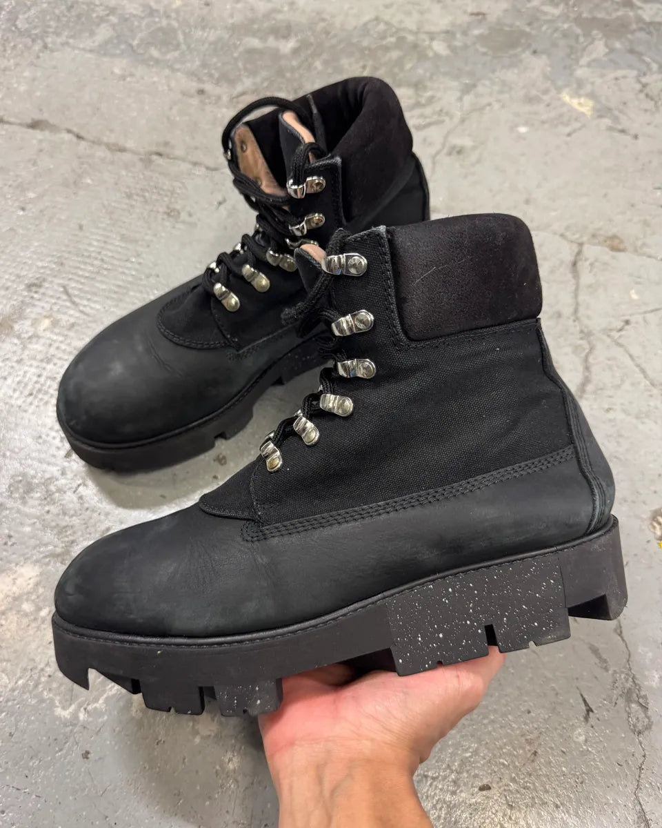 Acne Studios Black Leather Mountain Hiking Boots (41eu/us8) GaXzIMX 1