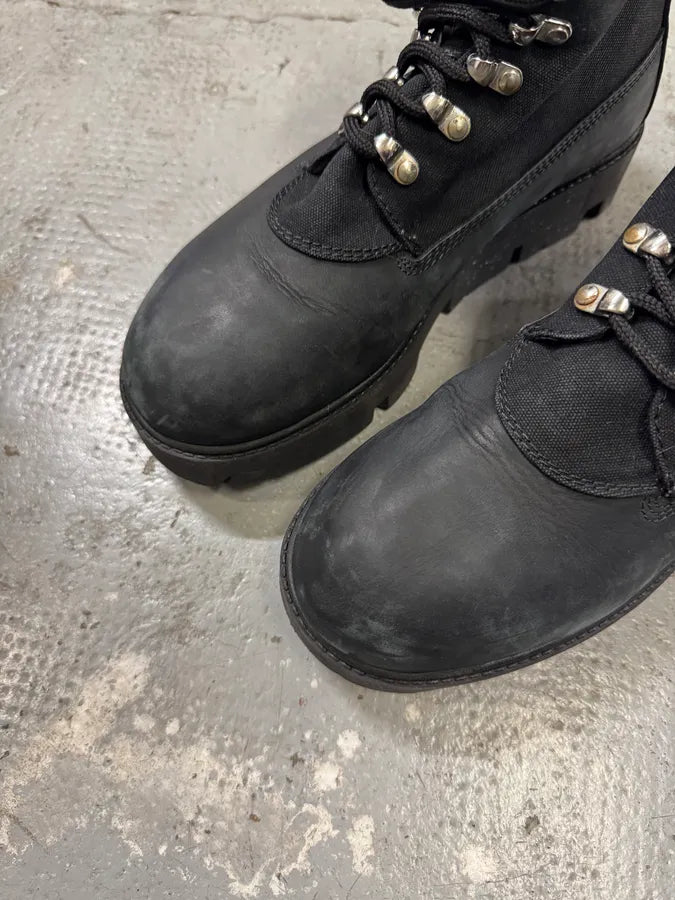 Acne Studios Black Leather Mountain Hiking Boots (41eu/us8) GaXzIMX 2