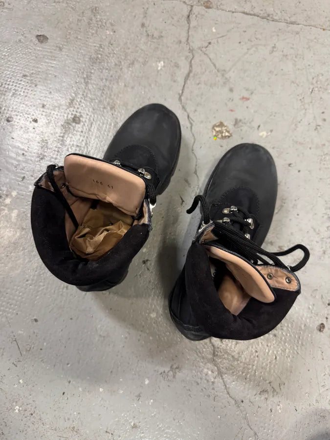 Acne Studios Black Leather Mountain Hiking Boots (41eu/us8) GaXzIMX 7