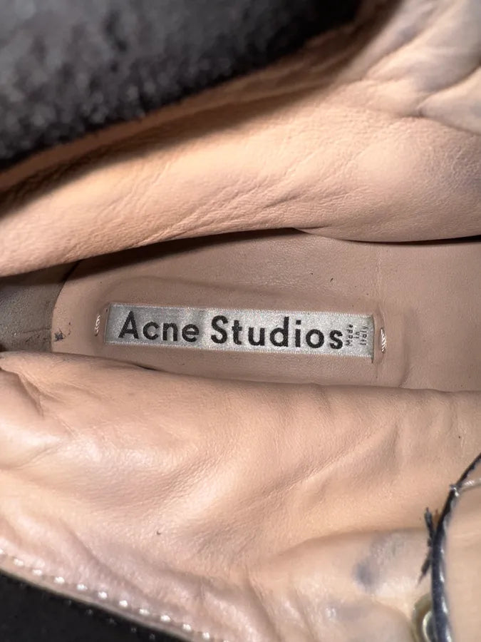 Acne Studios Black Leather Mountain Hiking Boots (41eu/us8) GaXzIMX 8