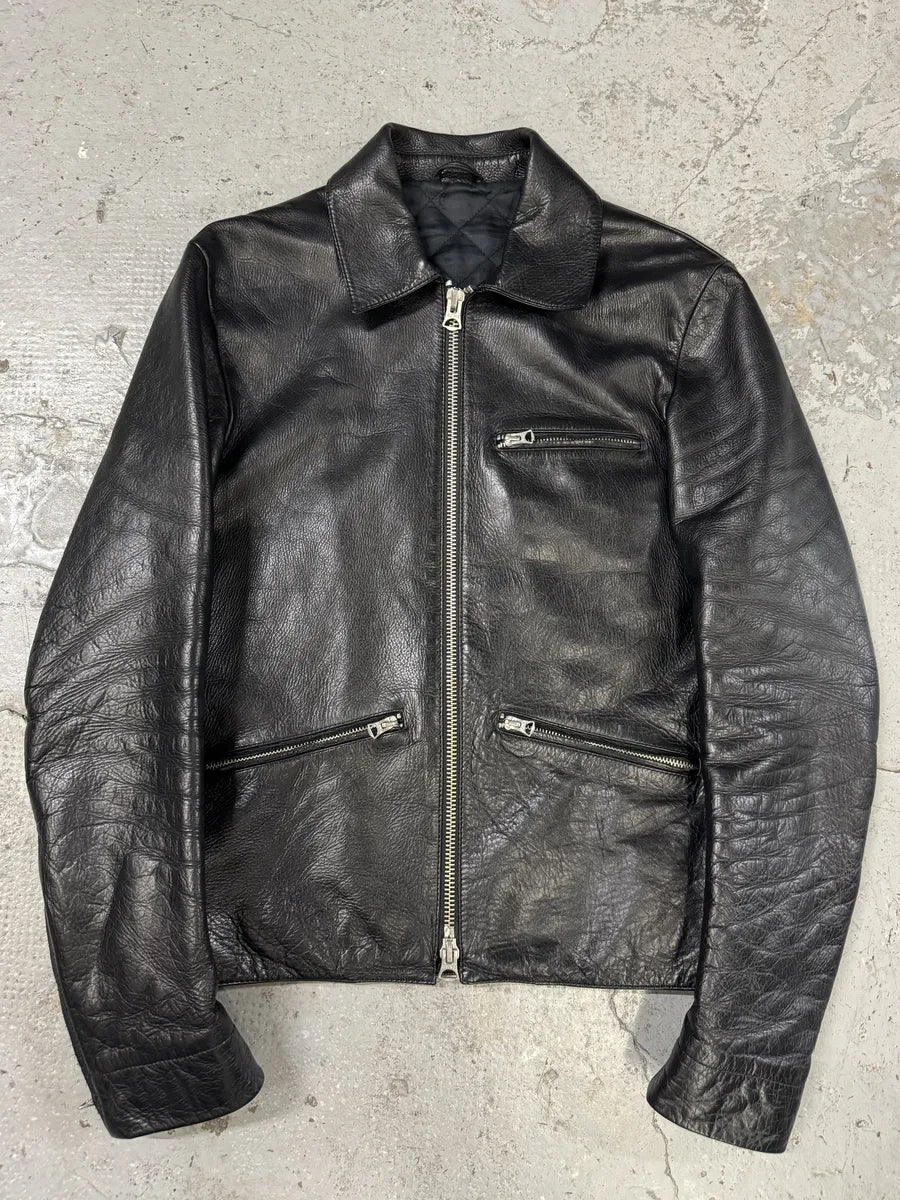 Acne Studios Black Multi Zips Leather Biker Jacket (M) vVUeSAs 0
