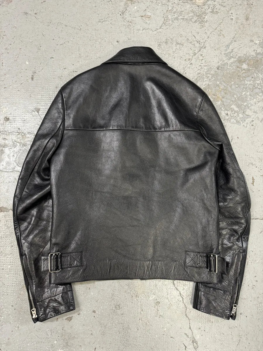 Acne Studios Black Multi Zips Leather Biker Jacket (M) vVUeSAs 1