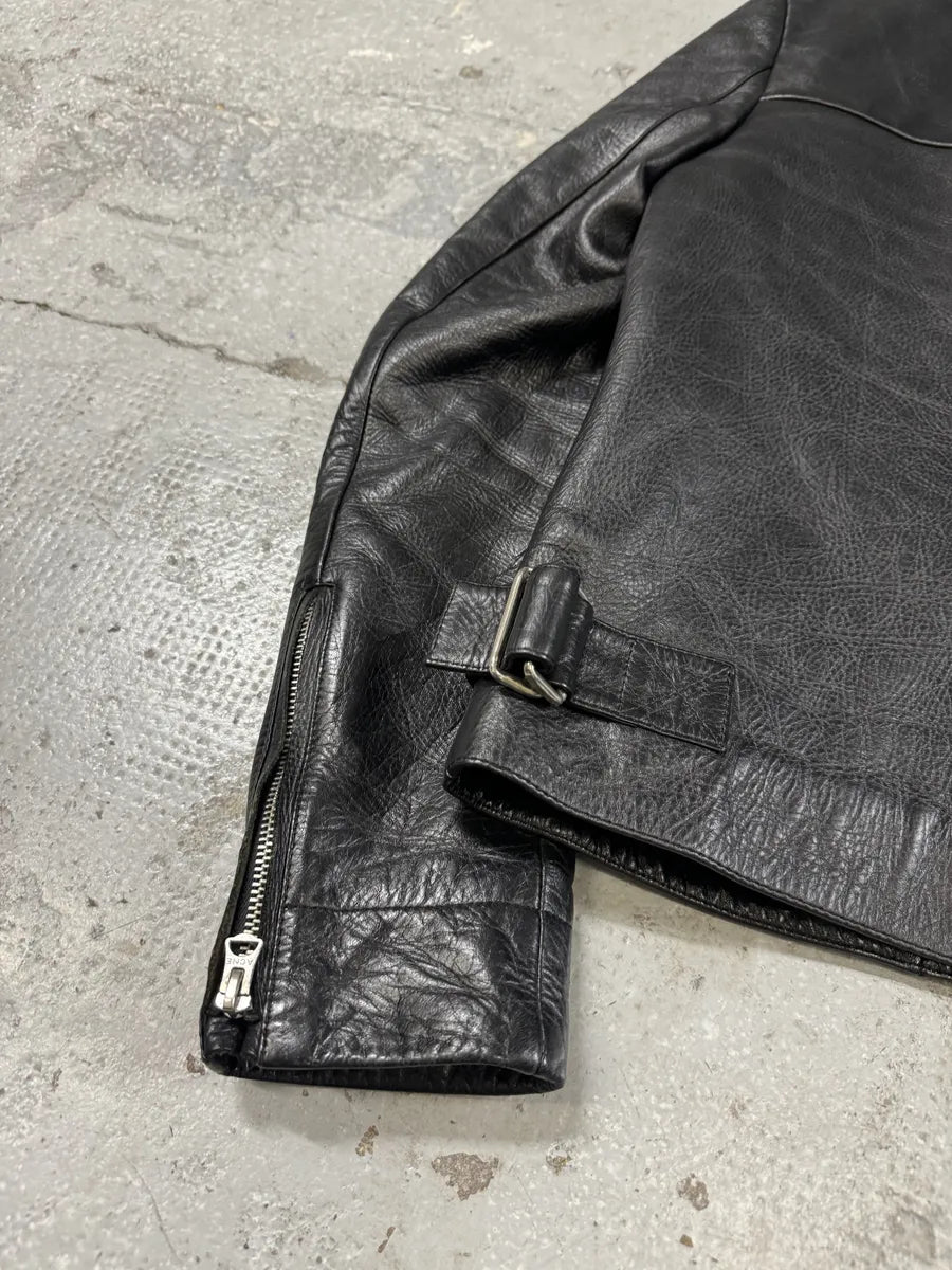 Acne Studios Black Multi Zips Leather Biker Jacket (M) vVUeSAs 4