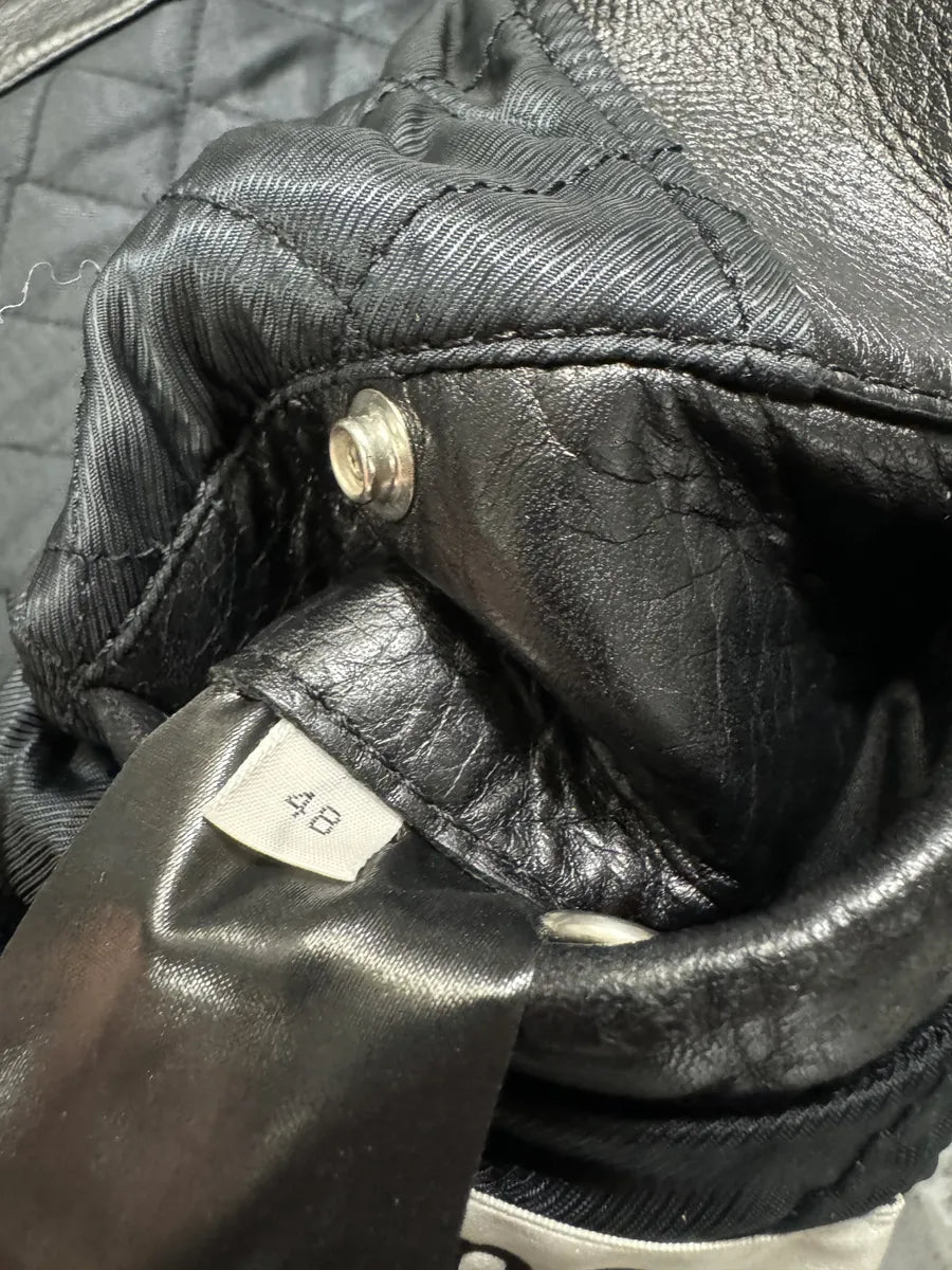 Acne Studios Black Multi Zips Leather Biker Jacket (M) vVUeSAs 8