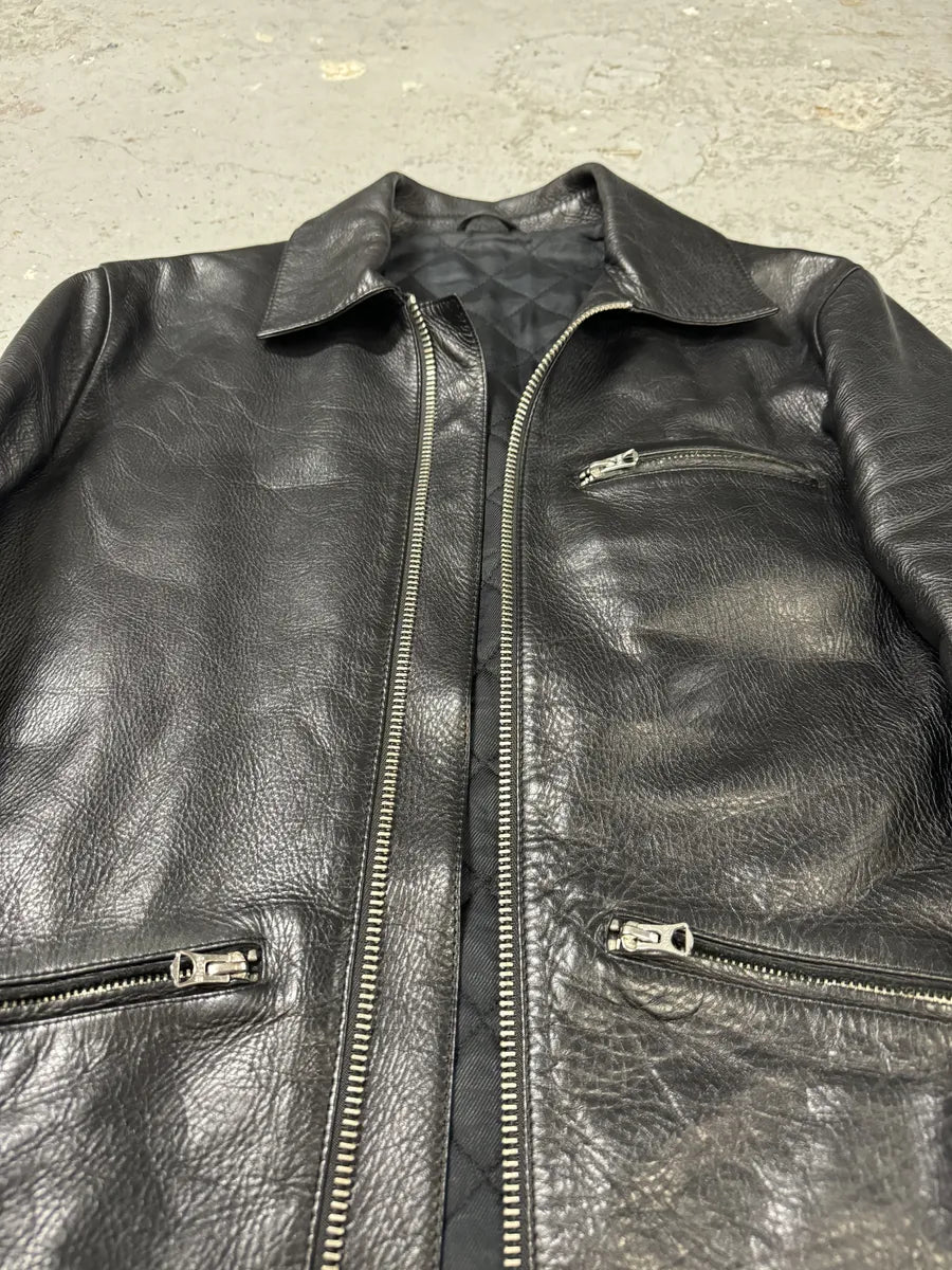 Acne Studios Black Multi Zips Leather Biker Jacket (M) vVUeSAs 9