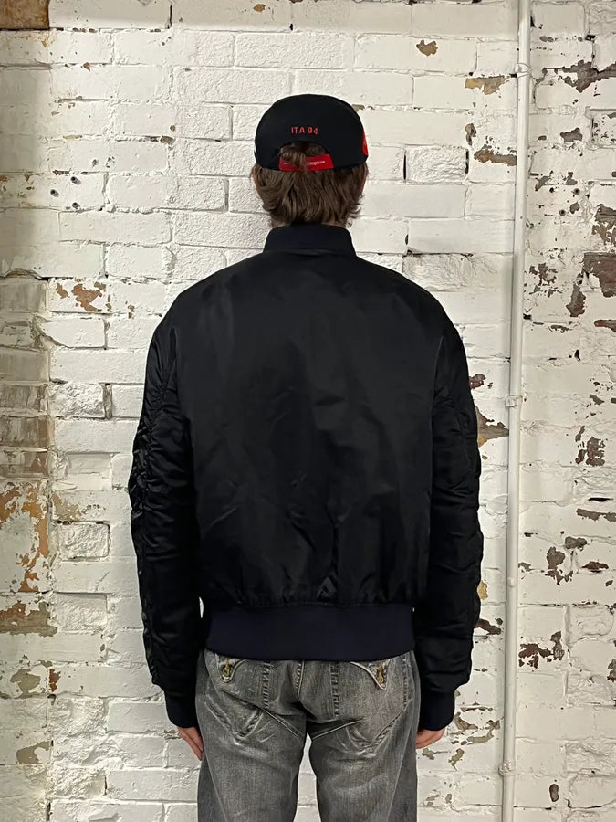 Acne Studios Black Nylon Bomber Jacket HBlyWOl 2