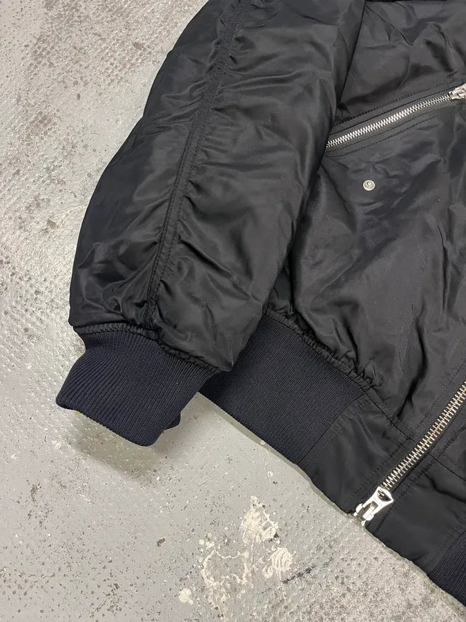 Acne Studios Black Nylon Bomber Jacket HBlyWOl 5