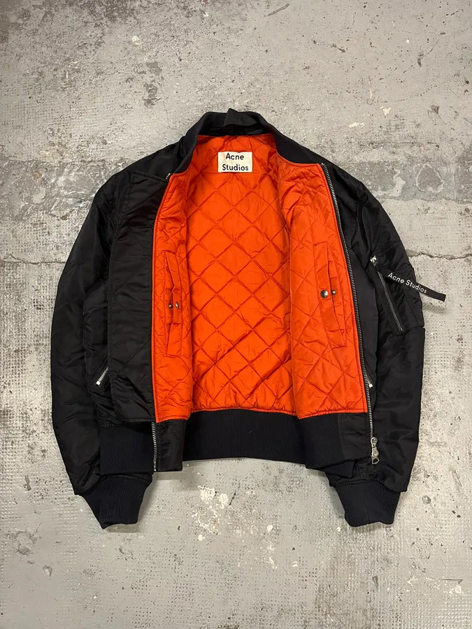 Acne Studios Black Nylon Bomber Jacket HBlyWOl 8