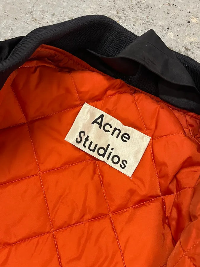 Acne Studios Black Nylon Bomber Jacket HBlyWOl 9