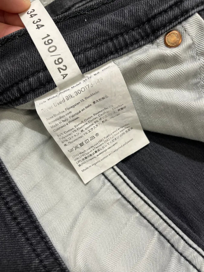 Acne Studios Black Slim Rock Denim Jeans JjFkVmP 12