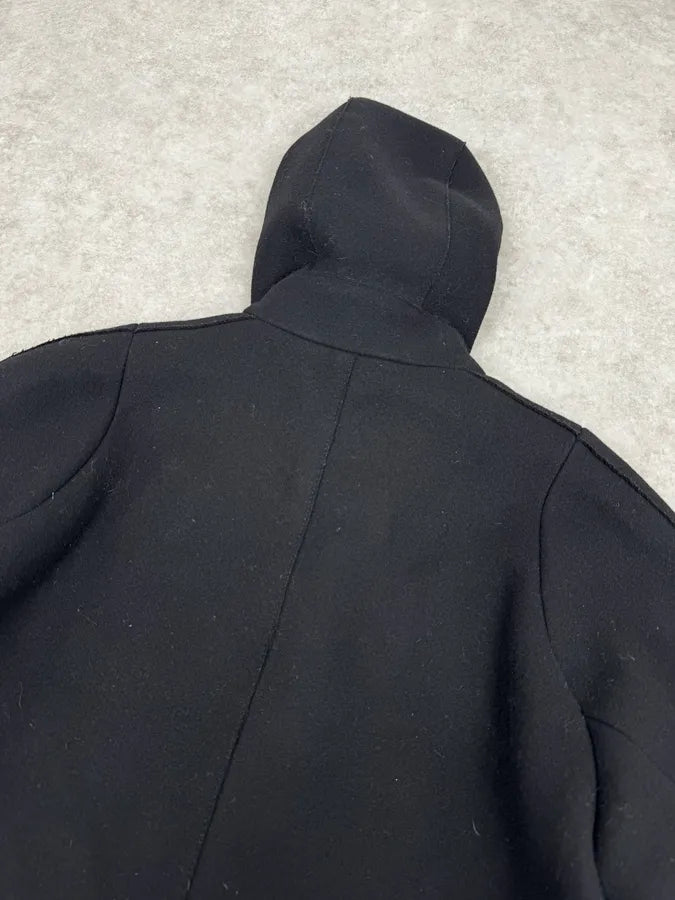 Acne Studios Black Spy Hooded Wool Trench Coat ENSOsVL 7