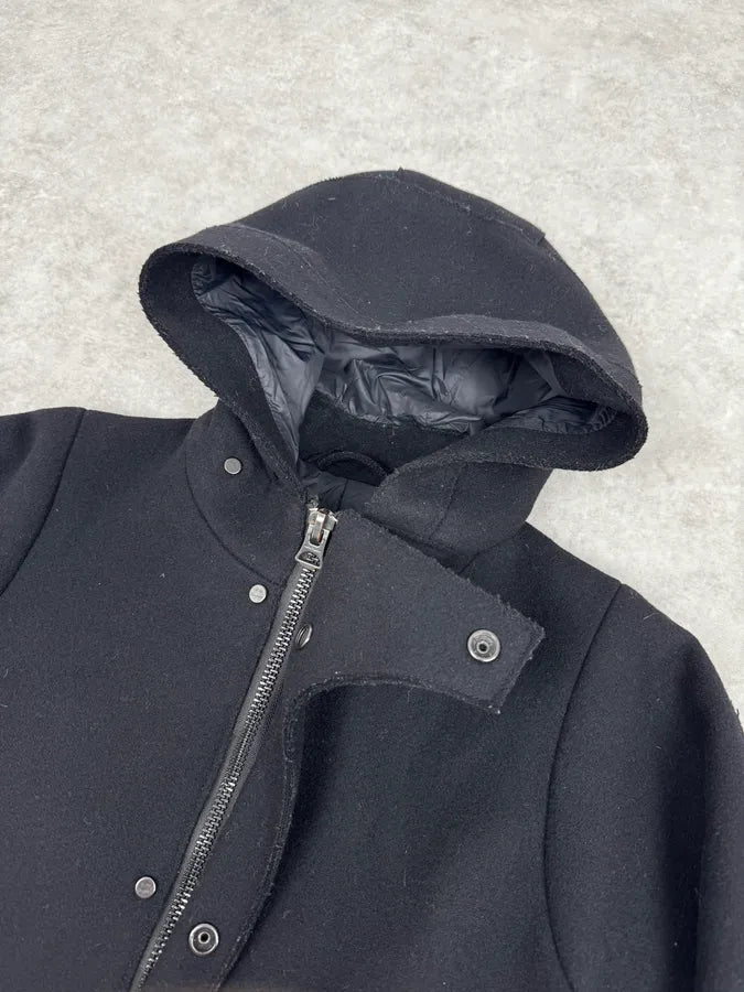 Acne Studios Black Spy Hooded Wool Trench Coat ENSOsVL 6