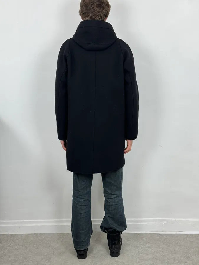 Acne Studios Black Spy Hooded Wool Trench Coat ENSOsVL 3