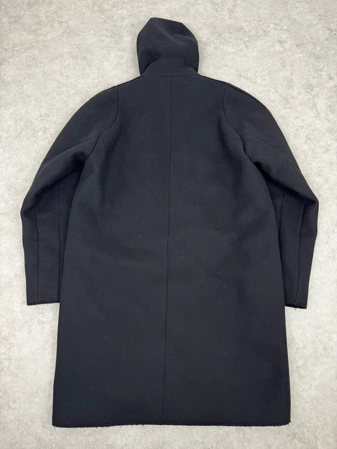 Acne Studios Black Spy Hooded Wool Trench Coat ENSOsVL 4