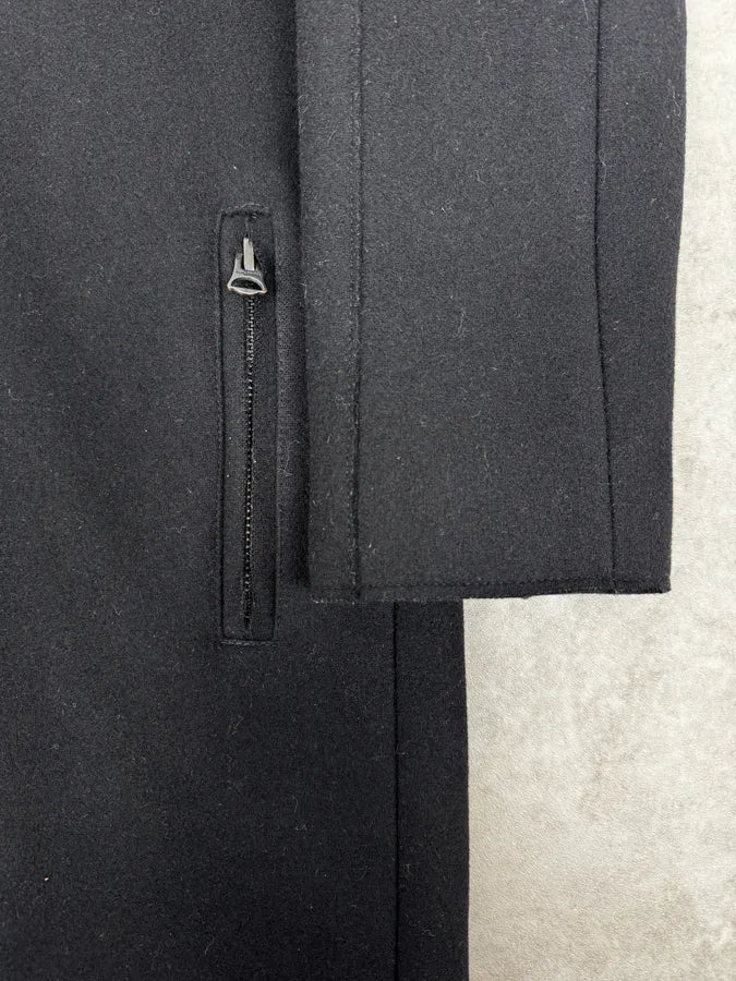 Acne Studios Black Spy Hooded Wool Trench Coat ENSOsVL 9