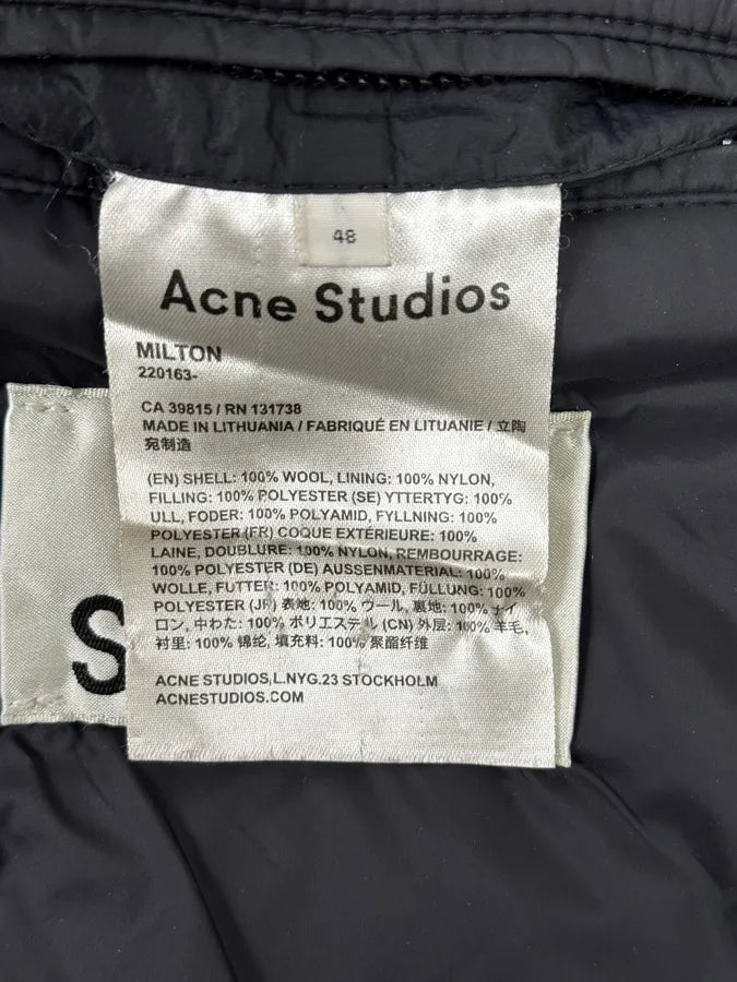 Acne Studios Black Spy Hooded Wool Trench Coat ENSOsVL 12