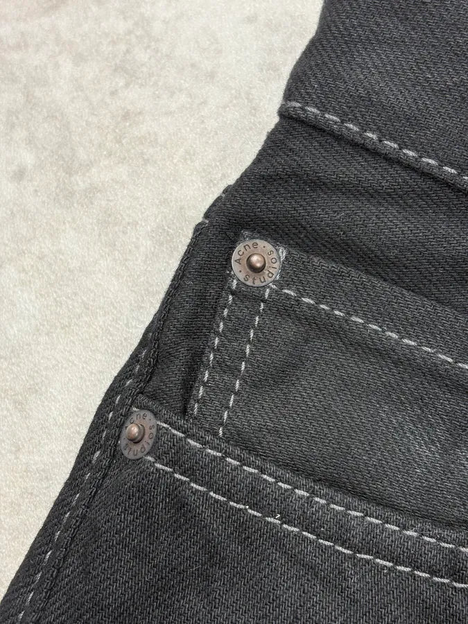 Acne Studios Black Straight Jeans wMsmEHX 7