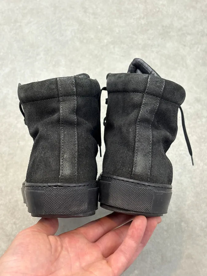 Acne Studios Black Suede High Leather Sneakers xTBSexQ 7