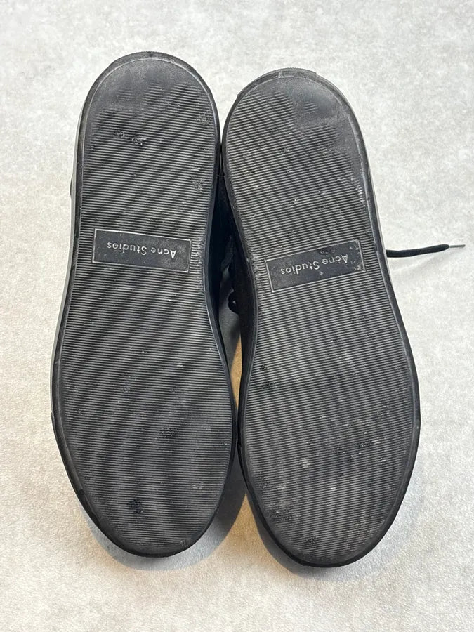 Acne Studios Black Suede High Leather Sneakers xTBSexQ 6