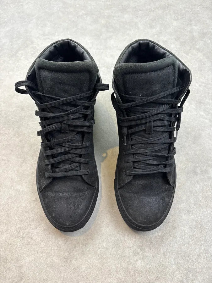 Acne Studios Black Suede High Leather Sneakers xTBSexQ 1
