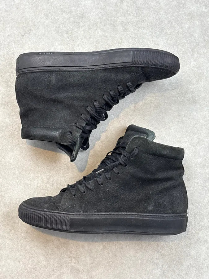 Acne Studios Black Suede High Leather Sneakers xTBSexQ 3